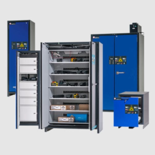 Шкаф для хранения - ION-LINE - asecos GmbH - для обеспечения безопасности / напольный / с выдвижным ящиком