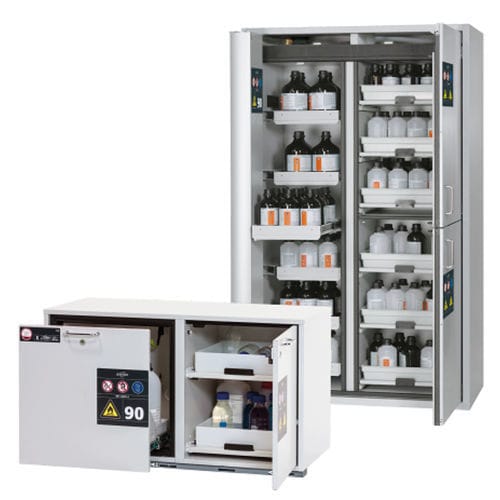 Шкаф для хранения - K-LINE - asecos GmbH - для обеспечения безопасности / напольный / двойная дверь