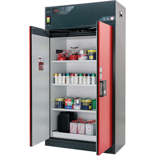 Шкаф для хранения - FX-LINE - asecos GmbH - для обеспечения безопасности / напольный / с двойной дверью