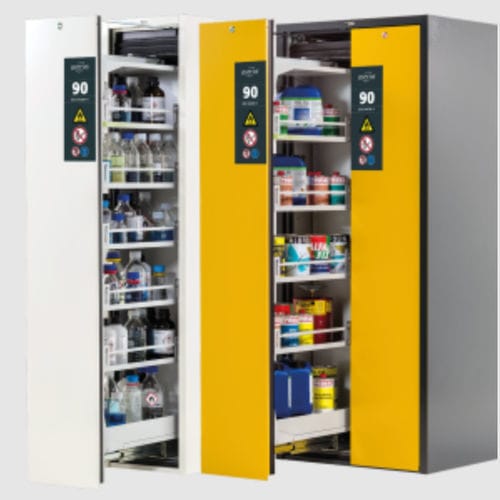 Шкаф для хранения - V-MOVE-90 - asecos GmbH - для обеспечения безопасности / напольный / с выдвижным ящиком
