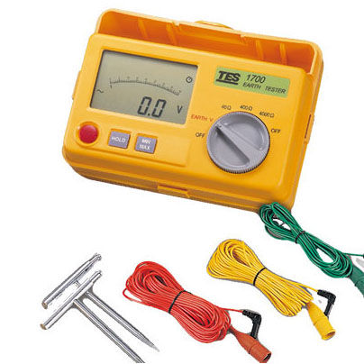 Тестер утечки в землю - TES-1700 - TES Electrical Electronic Corp. - напряжения / сопротивления заземления / цифровой