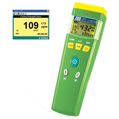 Измеритель качества воздуха CO - TES-137 series - TES Electrical Electronic Corp. - переносной / RS-232 / с индикатором