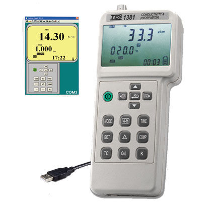 Прибор для измерения pH/окисление-восстановление - TES-1381K - TES Electrical Electronic Corp. - температуры / TDS / солесодержания