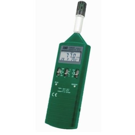 Термогигрометр с дисплеем LCD - TES-1360A - TES Electrical Electronic Corp. - с двойным индикатором / портативный / компактный