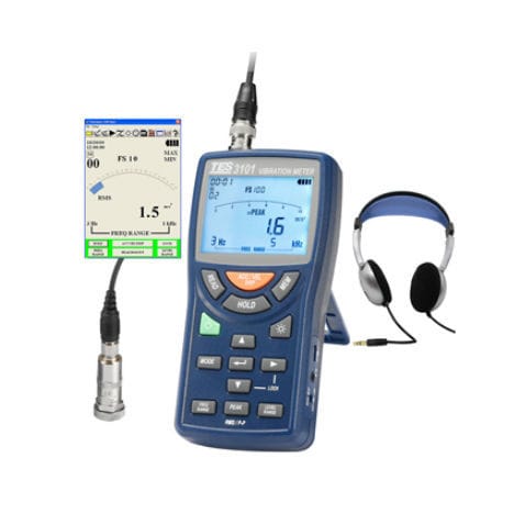Виброметр для наблюдения за машиной - TES-3101 - TES Electrical Electronic Corp. - переносной / цифровой / акселерометр