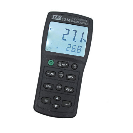 Термометр с термопарой - TES-1314 - TES Electrical Electronic Corp. - с дисплеем LCD / °C / °F