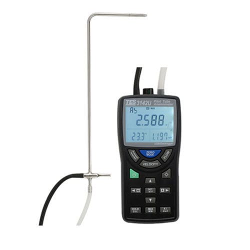 Анемометр с трубкой Пито - TES-314 series - TES Electrical Electronic Corp. - цифровой / переносной / USB