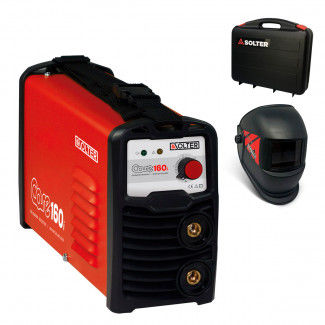 Сварочный аппарат MMA - CORE 160I + OPTIMATIC 55 - SOLTER® - монофазовый / DC / переносной