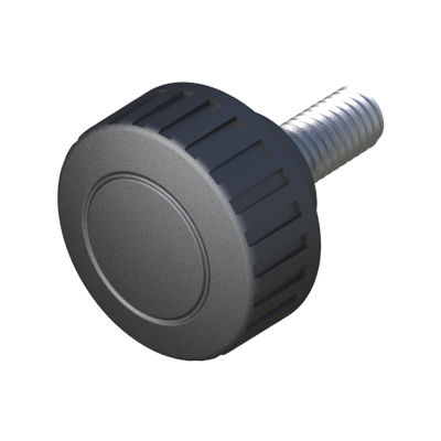 Рифленая кнопка - LHRB - ISC PLASTIC PARTS - круглая / из полиамида / сталь