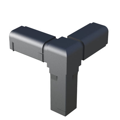 Квадратный трубный соединитель - THCYD - ISC PLASTIC PARTS - из стали / из полиамида