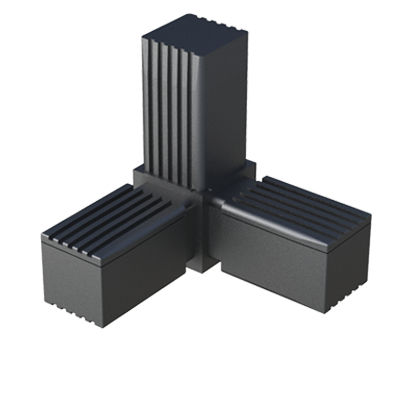 Квадратный трубный соединитель - THCYA - ISC PLASTIC PARTS - из стали / из полиамида