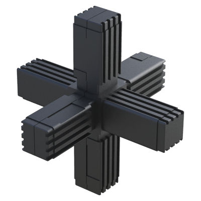 Квадратный трубный соединитель - THCBA - ISC PLASTIC PARTS - из стали / из полиамида