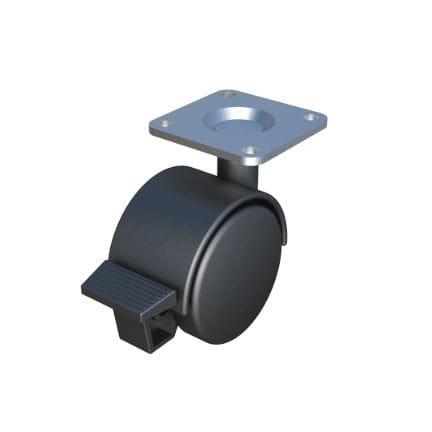 Неподвижный ролик - RSIT - ISC PLASTIC PARTS - с пластиной / с тормозом / для мебели