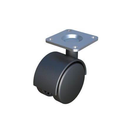 Неподвижный ролик - RSIP - ISC PLASTIC PARTS - с пластиной / для мебели / из стали