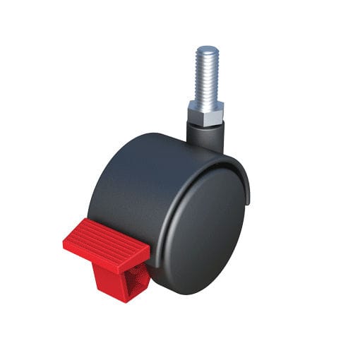 Неподвижный ролик - RSIF - ISC PLASTIC PARTS - с резьбовым стержнем / с тормозом / из полипропилена
