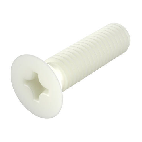 Винт с плоской головкой - MTBAP - ISC PLASTIC PARTS - Phillips / нейлоновый / из ПВДФ