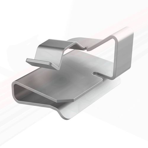 Крепежный хомут из нержавеющей стали - SFJ - ISC PLASTIC PARTS - с зажимом / коррозионностойкий / для фотогальванического оборудования