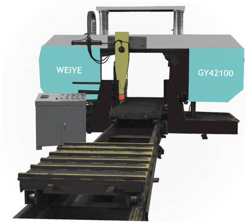 Ленточная пила - GZ42100 - Zhejiang Weiye Sawing Machine Co., Ltd - форматная / резак / горизонтальная