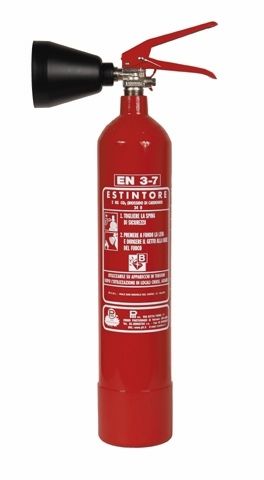 Огнетушитель газовый (CO2) - 2 kg, 34B | CO20200M/EN3 - Pii Srl - переносной