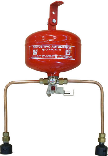 Фиксированный огнетушитель - 2.5 kg, HFC 227 | AUT25002 - Pii Srl - автоматический
