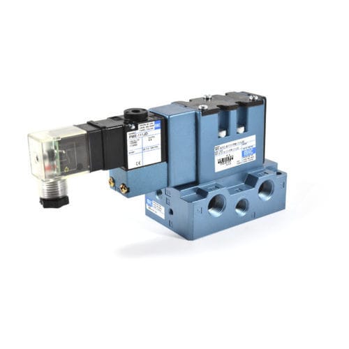 Пневматический распределитель с заслонкой - ISO02 series - MAC Valves - управление от соленоида / с прямым приводом / 5/2 канала