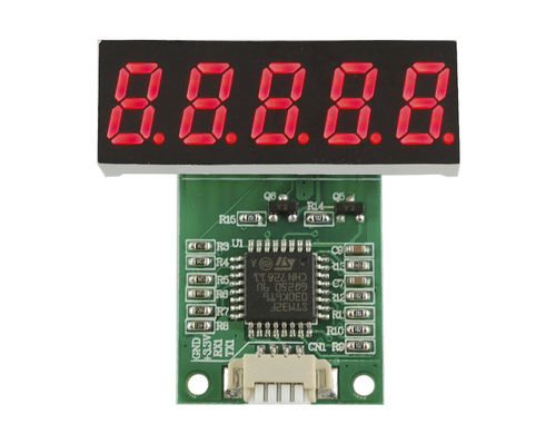 Табло LED - LDP-M3104RI-UR - LUMEX - с 5 цифрами / 7 сегментов / промышленное