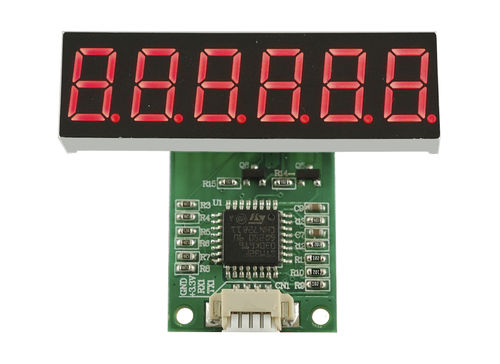 Табло LED - LDH-M3604RI-UR - LUMEX - с 6 цифрами / 7 сегментов / промышленное