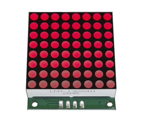 Табло LED - LDM-13688NI-UR - LUMEX - с точечной матрицей / 8 x 8 / промышленное