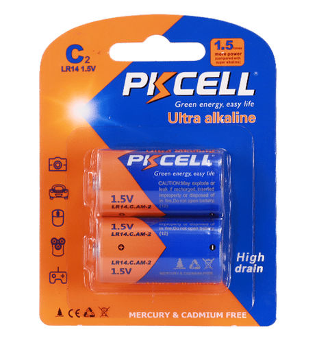 Щелочной аккумулятор - LR14  - Shenzhen PKCELL Battery Co. Ltd - тип С / 1,5 В / UL
