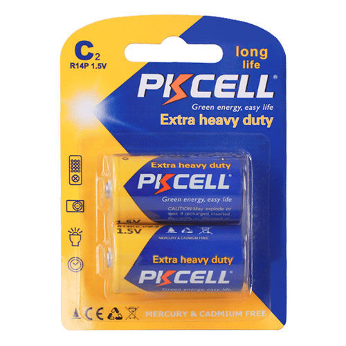 Аккумулятор цинк - углерод - C / R14P - Shenzhen PKCELL Battery Co. Ltd - тип С / 1,5 В / UL