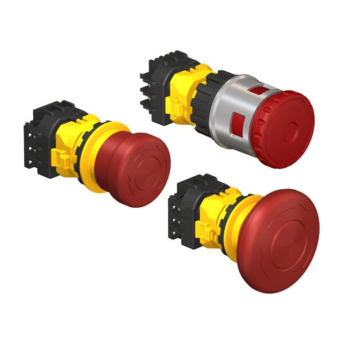 Пусковая кнопка крепление на панели - SSA-EB series - BANNER ENGINEERING CORP. - с аварийной остановкой / IP65 / с подсветкой