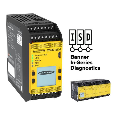 Устройство управления для обеспечения безопасности - XS26 Series - BANNER ENGINEERING CORP. - программируемое
