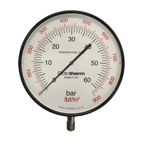 Манометр со шкалой - SPGB - British Rototherm Co. Ltd - резьбовой / NPT 1/2 / из нержавеющей стали