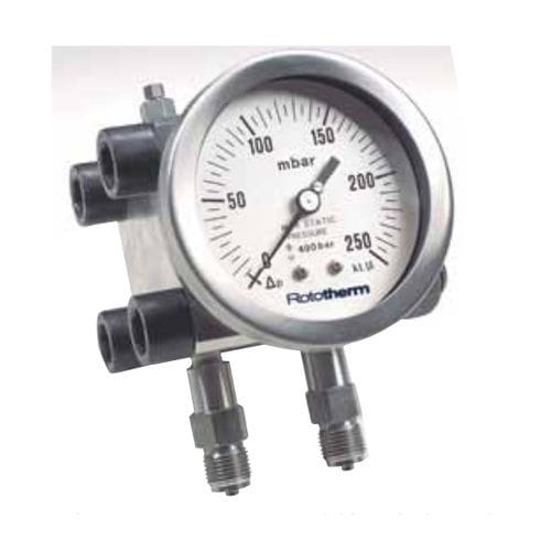 Дифференциальный манометр - DP3 series - British Rototherm Co. Ltd - со шкалой / NPT 1/2 / NPT 1/4