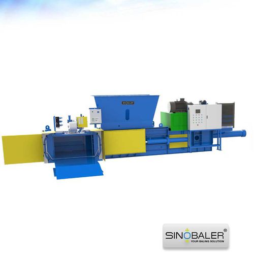 Упаковочный пресс для картона - SHBA2-1200L / SHBA2-1000L / SHBA2-600L - SINOSPECT INDUSTRIAL CO.,LTD - горизонтальный / с загрузкой сверху / с каналом