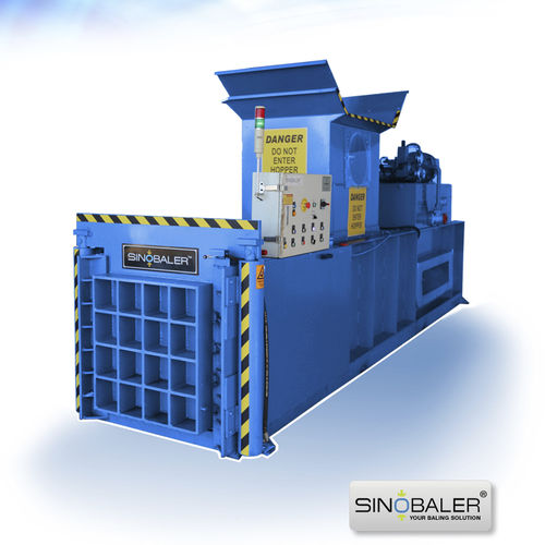 Упаковочный пресс для картона - SHB1 series - SINOSPECT INDUSTRIAL CO.,LTD - горизонтальный / с загрузкой сверху / с каналом