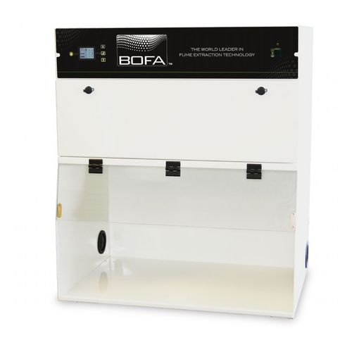 Шкаф для вытяжки дыма - FumeCAB 1000 iQ - BOFA International - настольный / с распашными дверьми / из металла