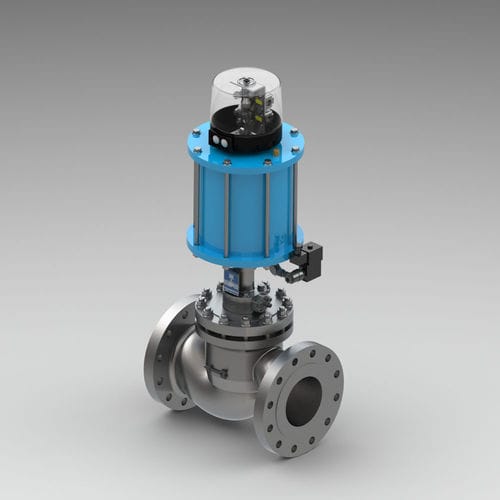 Пробковый клапан - KVH-HT - Kühme Armaturen GmbH - пневматический / для остановки / для газа