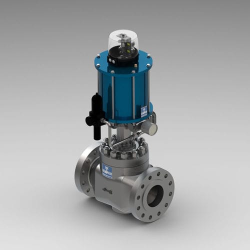 Пробковый клапан - KVH-GT - Kühme Armaturen GmbH - пневматический / для газа / с фланцем
