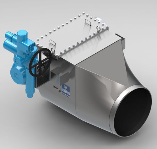 Клапан с гильотинными ножницами - KSK - Kühme Armaturen GmbH - с маховиком / для остановки / для газа