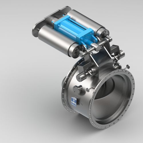 Клапан поворотный затвор - PKIII/D - Kühme Armaturen GmbH - с пневматическим управлением / для остановки / для газа