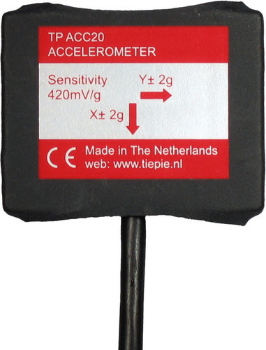 Акселерометр 2 оси - TP-ACC20 - TiePie engineering - пьезоэлектрический / для использования в автомобиле