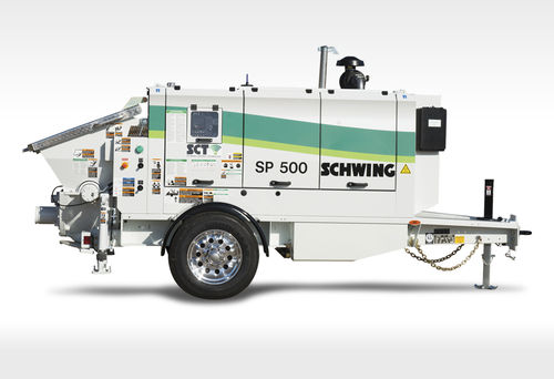Бетононасос на прицепе - SP 500 - SCHWING GmbH - для строительства / дизельный / электрический