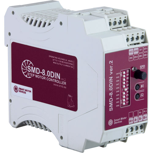 Микрошаговый контроллер двигателя - SMD-8.0DIN ver.2 - Smart Motor Devices - шаговый 2-фазный / DC / с цифровыми входами