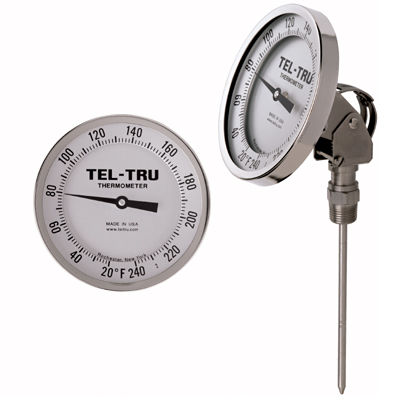 Биметаллический термометр - AA575R, AA475R  - Tel-Tru Manufacturing - аналоговый / с регулируемой шкалой / со вставкой