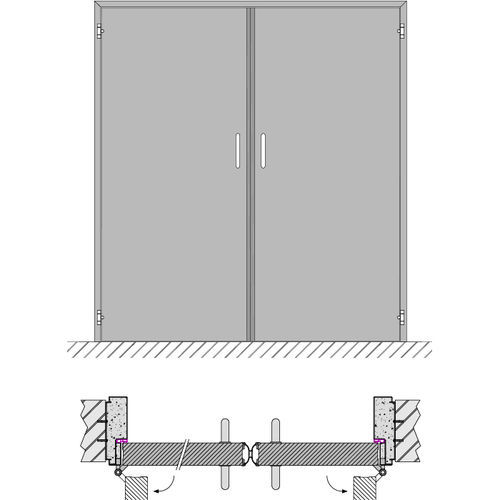 Раздвижной ворота - HEINEN SONDERMASCHINENBAU Neustadt GmbH - створчатый / из нержавеющей стали / из стали