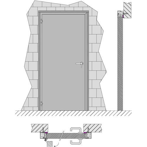 Створчатый ворота - HEINEN SONDERMASCHINENBAU Neustadt GmbH - с шарниром / из стали / ПВХ