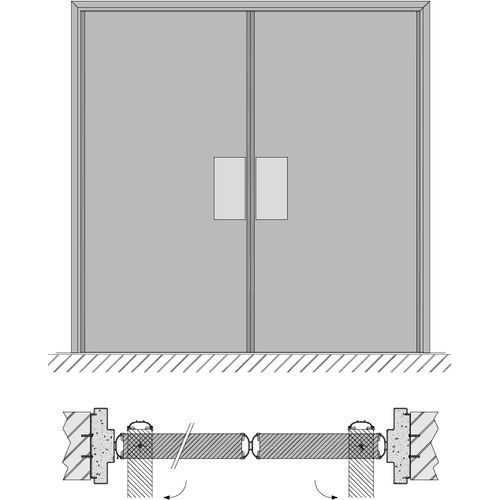 Створчатый ворота - HEINEN SONDERMASCHINENBAU Neustadt GmbH - из нержавеющей стали / из стали / застекленный