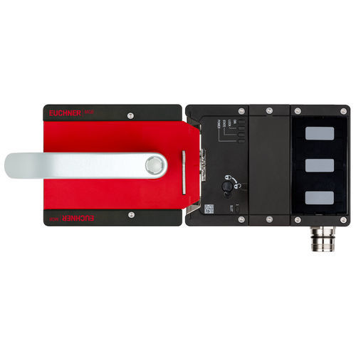 Врезной замок с ручкой - MGB2-L1H-BP-U-S4-OY-L-167026 - EUCHNER GmbH + Co. KG - для двери / из цинка / из нержавеющей стали
