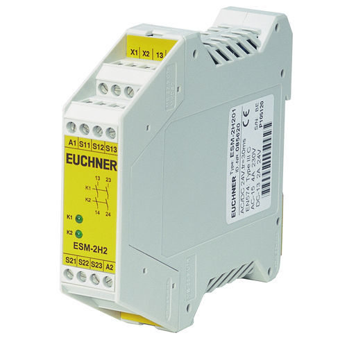 Реле безопасности с аварийной остановкой - ESM-2H201 - EUCHNER GmbH + Co. KG - для двуручного управления / на DIN-рейке / DC